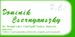 dominik csernyanszky business card